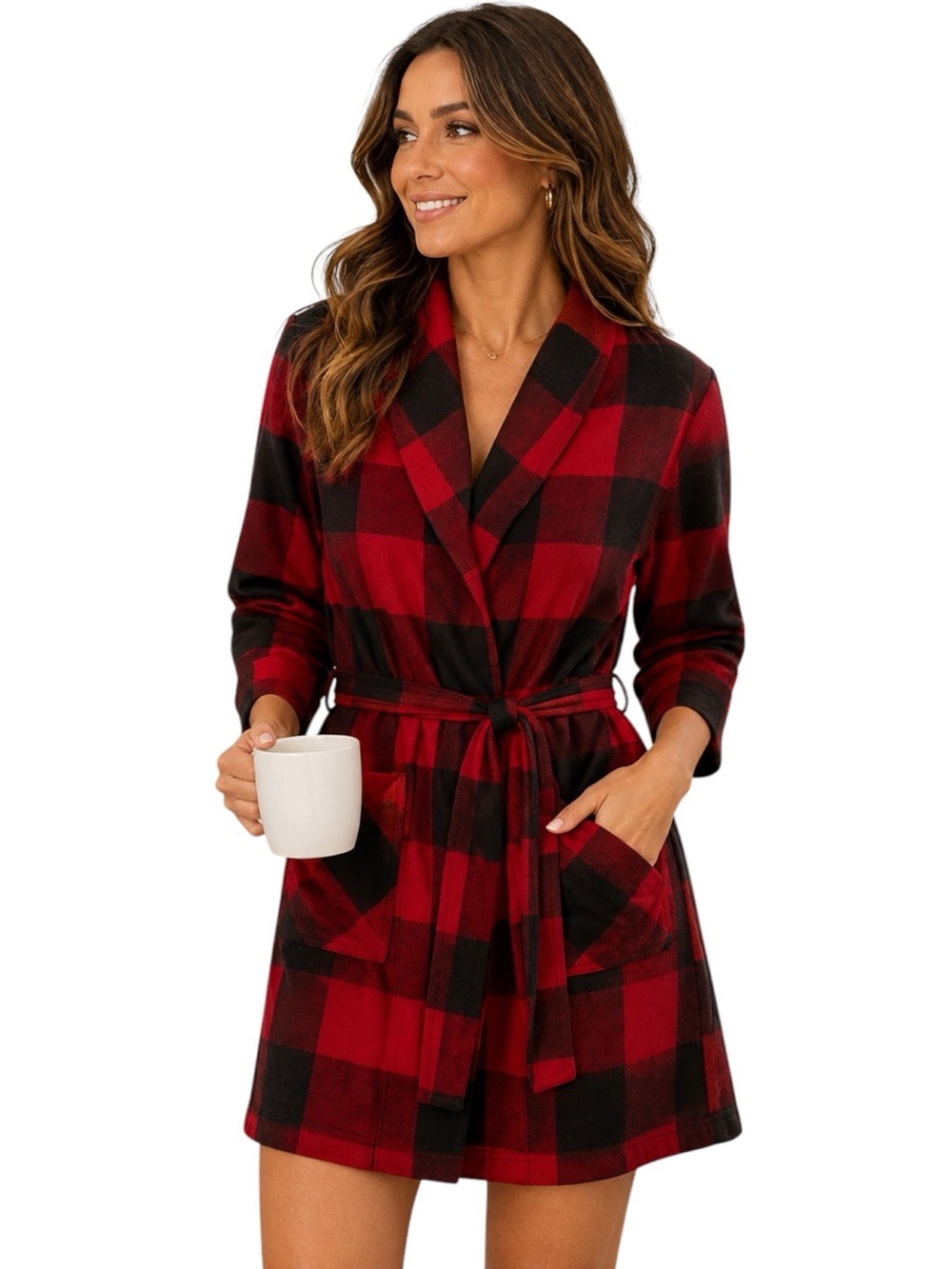 Old Navy | Woman’s Buffalo Plaid Robe Size S EUC